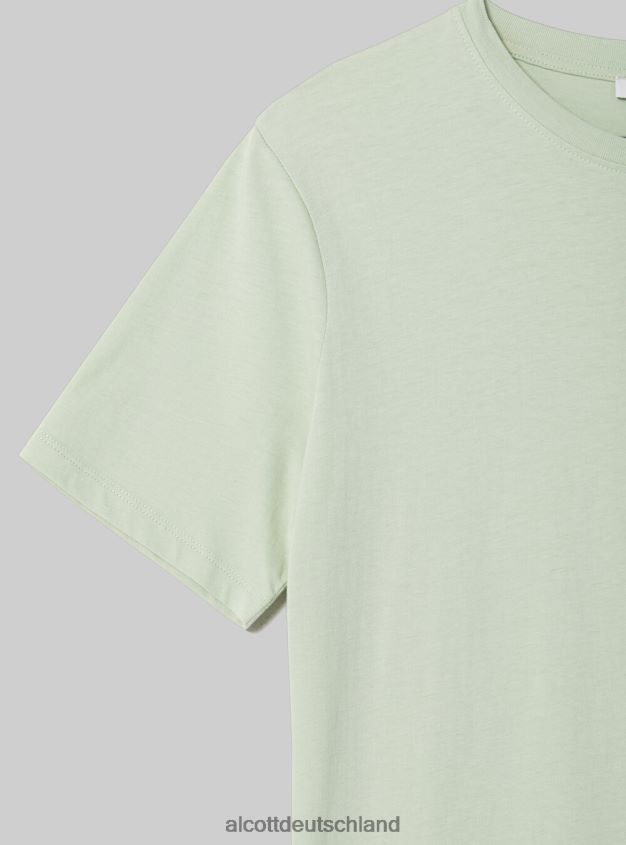 Kleidung de Alcott Frauen T-Shirt aus Baumwolle mit Rundhalsausschnitt wh3 weiß 88J68R309