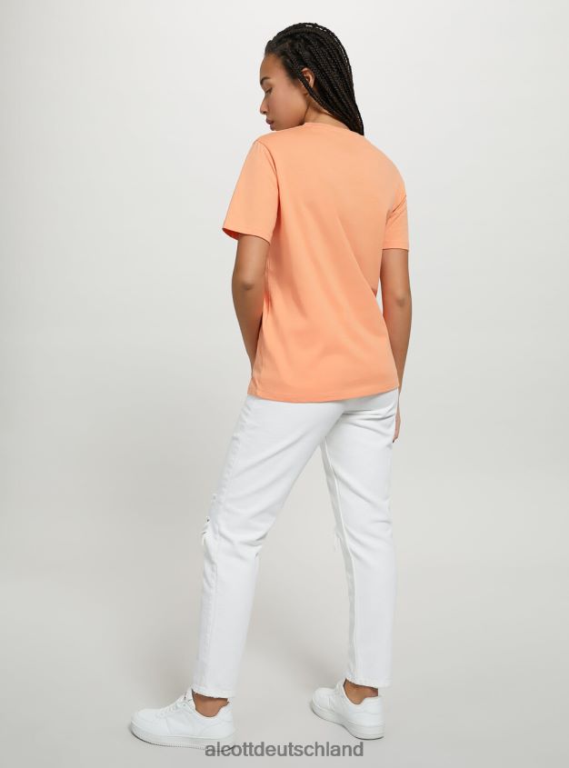 Kleidung de Alcott Frauen T-Shirt aus Baumwolle mit Rundhalsausschnitt wh3 weiß 88J68R339