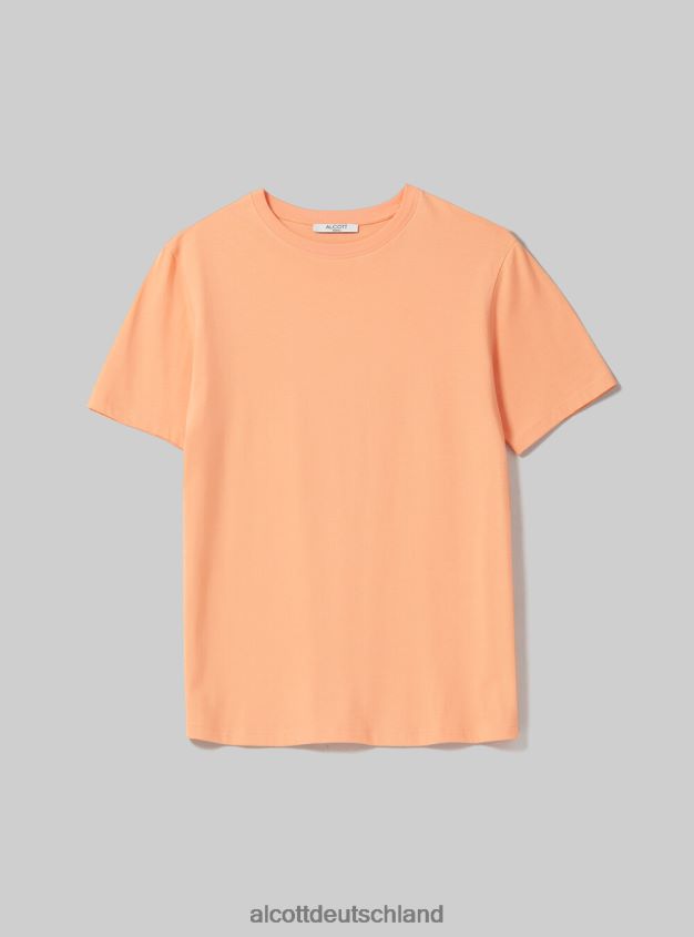 Kleidung de Alcott Frauen T-Shirt aus Baumwolle mit Rundhalsausschnitt wh3 weiß 88J68R339