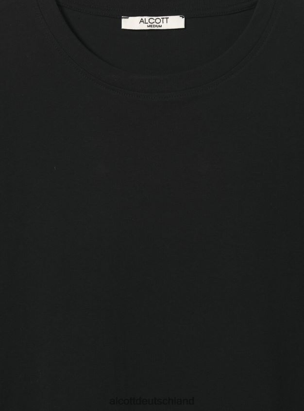 Kleidung de Alcott Frauen T-Shirt aus Baumwolle mit Rundhalsausschnitt wh3 weiß 88J68R454