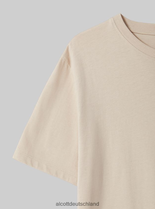 Kleidung de Alcott Frauen T-Shirt aus Baumwolle mit Rundhalsausschnitt wh3 weiß 88J68R516