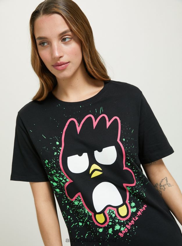 Kleidung de Alcott Frauen badtz-maru T-Shirt bk1 schwarz 88J68R497