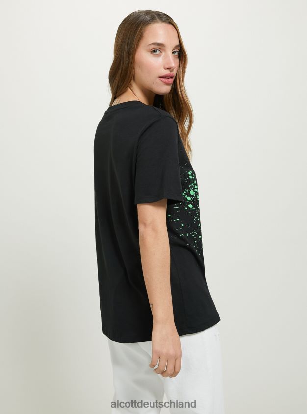 Kleidung de Alcott Frauen badtz-maru T-Shirt bk1 schwarz 88J68R497