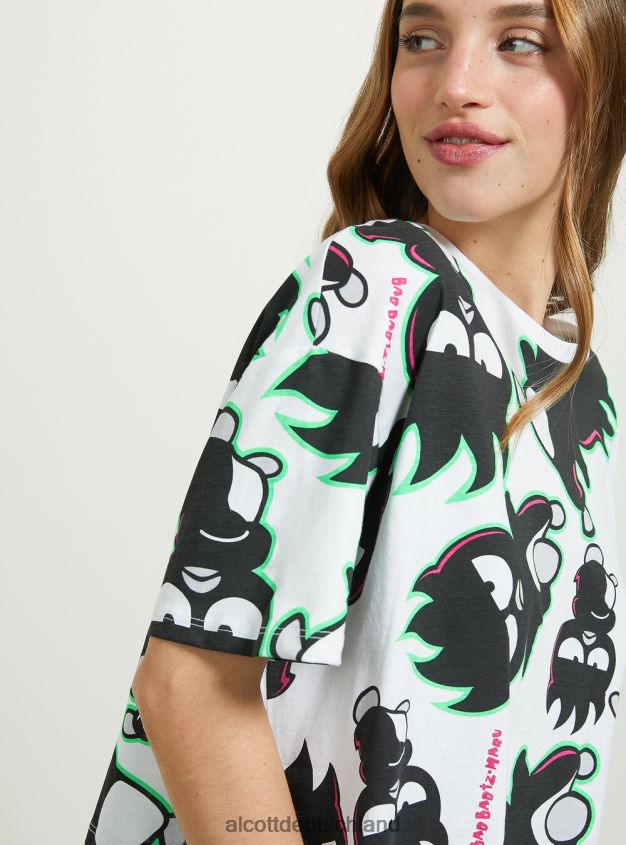 Kleidung de Alcott Frauen badtz-maru kurzes T-Shirt wh3 weiß 88J68R415