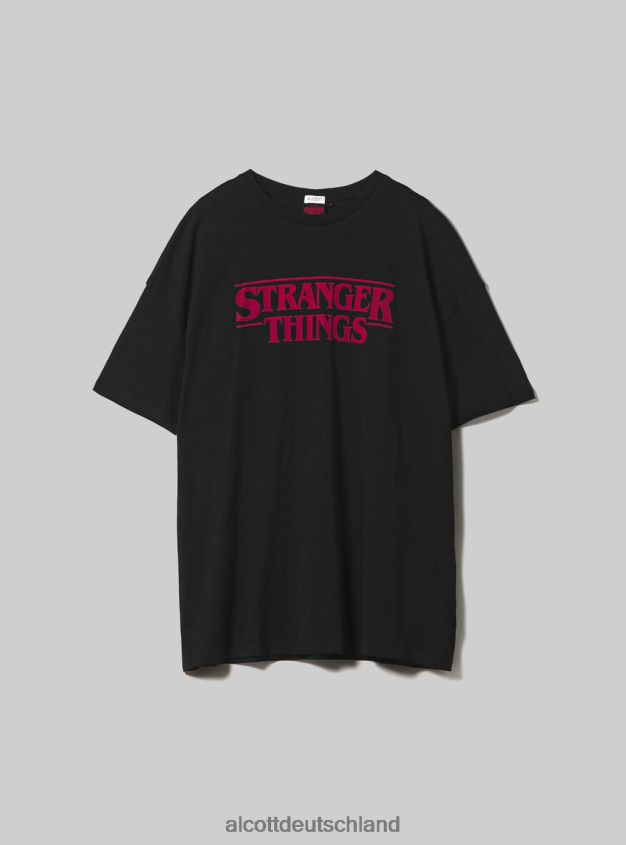 Kleidung de Alcott Frauen Übergroßes T-Shirt „Stranger Things“. bk1 schwarz 88J68R135