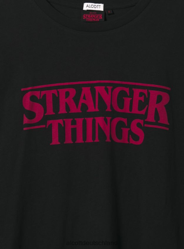 Kleidung de Alcott Frauen Übergroßes T-Shirt „Stranger Things“. bk1 schwarz 88J68R135
