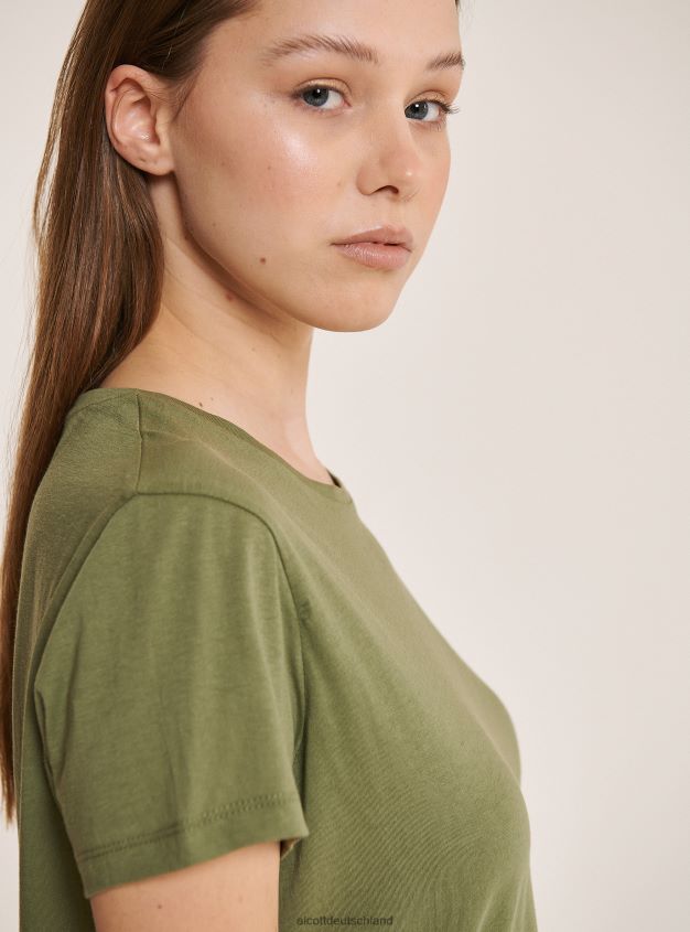 Kleidung de Alcott Frauen Übergroßes T-Shirt aus schlichter Baumwolle Weiß 88J68R257