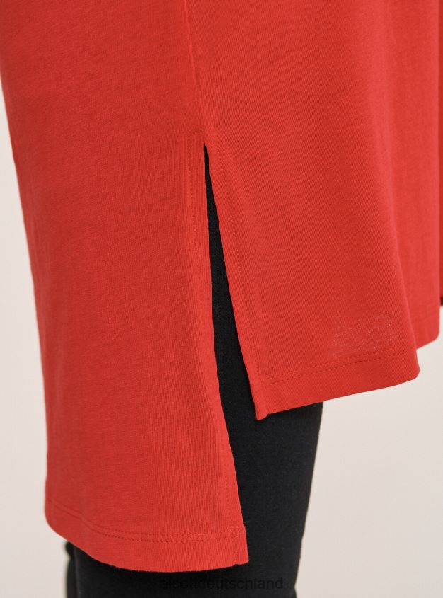 Kleidung de Alcott Frauen Übergroßes T-Shirt aus schlichter Baumwolle Weiß 88J68R351