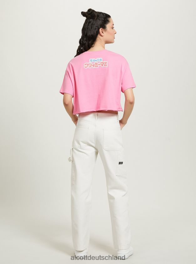 Kleidung de Alcott Frauen cremiges, kurzes T-Shirt 2 Stück rosa mittel 88J68R378