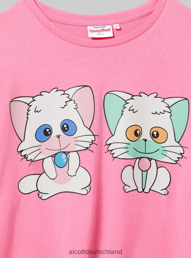 Kleidung de Alcott Frauen cremiges, kurzes T-Shirt 2 Stück rosa mittel 88J68R378