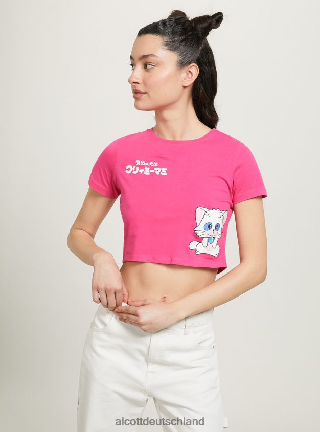 Kleidung de Alcott Frauen cremiges, kurzes T-Shirt fx2 fuxia medium 88J68R341