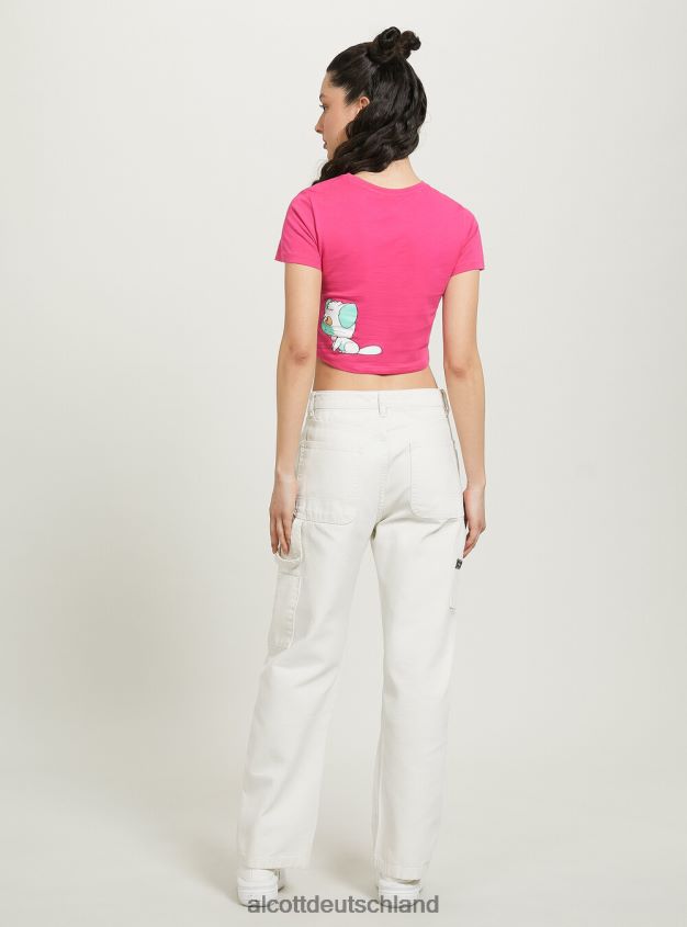 Kleidung de Alcott Frauen cremiges, kurzes T-Shirt fx2 fuxia medium 88J68R341