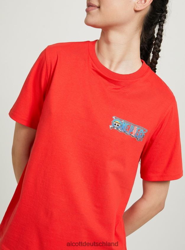 Kleidung de Alcott Frauen einteiliges T-Shirt cl2 Korallenmedium 88J68R46