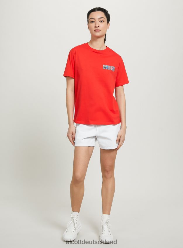 Kleidung de Alcott Frauen einteiliges T-Shirt cl2 Korallenmedium 88J68R46