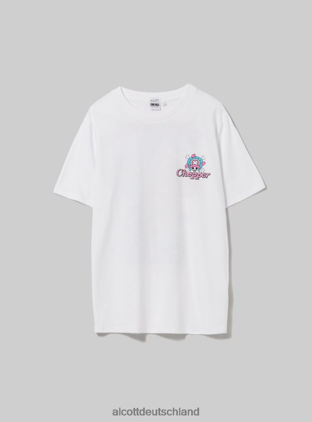 Kleidung de Alcott Frauen einteiliges T-Shirt wh3 weiß 88J68R48