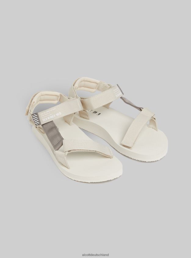 Schuhe de Alcott Frauen Sandali aus Gummi mit Chiusura und Strappo bk1 schwarz 88J68R113