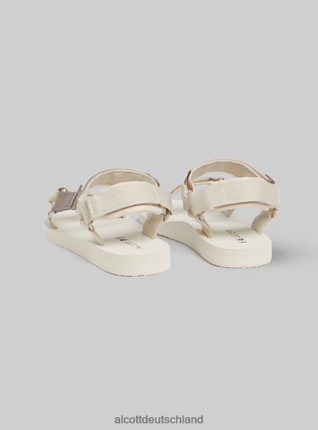 Schuhe de Alcott Frauen Sandali aus Gummi mit Chiusura und Strappo bk1 schwarz 88J68R113