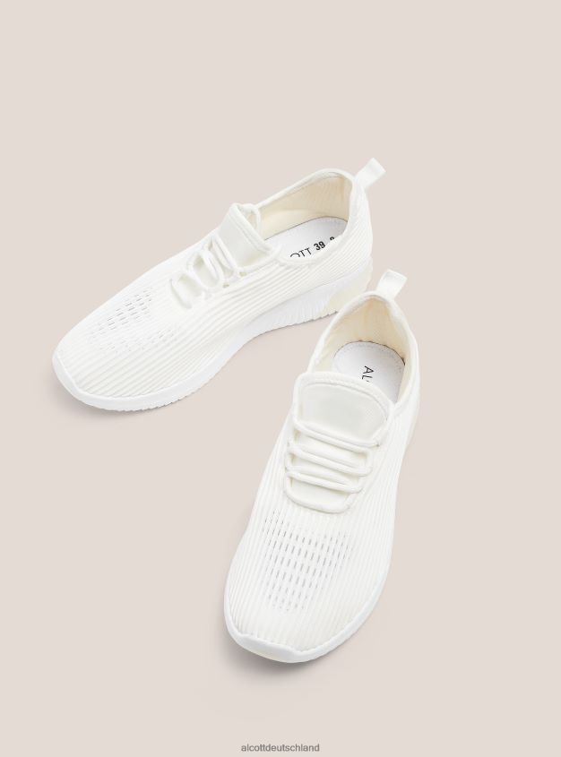 Schuhe de Alcott Frauen Scarpe in tessuto leggero traforato wh2 weiß 88J68R548