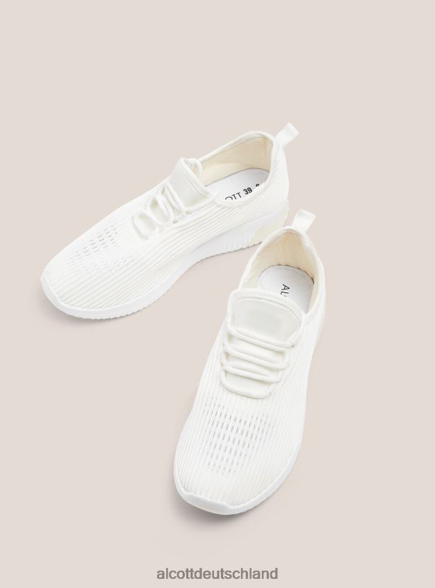 Schuhe de Alcott Frauen Scarpe in tessuto leggero traforato wh2 weiß 88J68R548