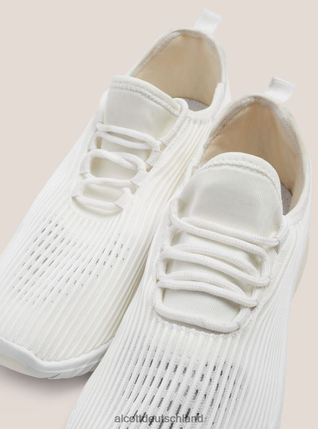 Schuhe de Alcott Frauen Scarpe in tessuto leggero traforato wh2 weiß 88J68R548