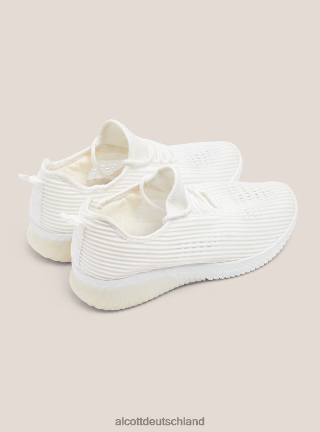 Schuhe de Alcott Frauen Scarpe in tessuto leggero traforato wh2 weiß 88J68R548