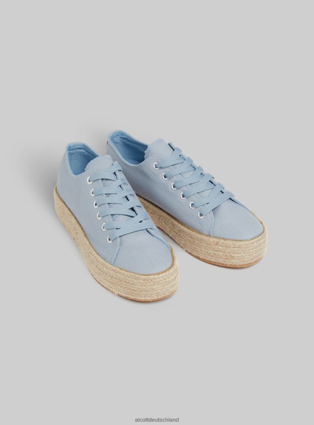 Schuhe de Alcott Frauen Sneakers mit Bastsohle wh2 weiß 88J68R202