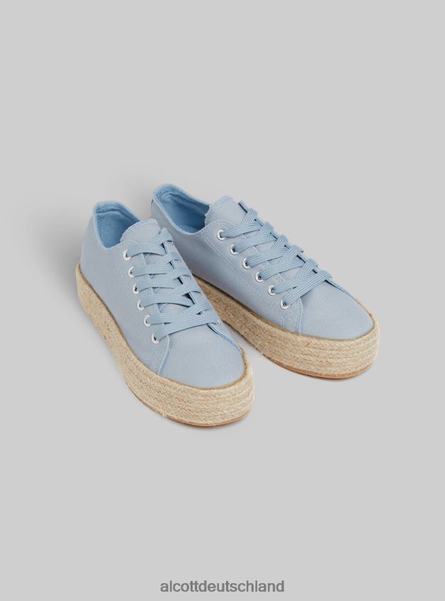 Schuhe de Alcott Frauen Sneakers mit Bastsohle wh2 weiß 88J68R202