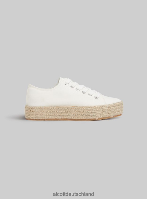 Schuhe de Alcott Frauen Sneakers mit Bastsohle wh2 weiß 88J68R383