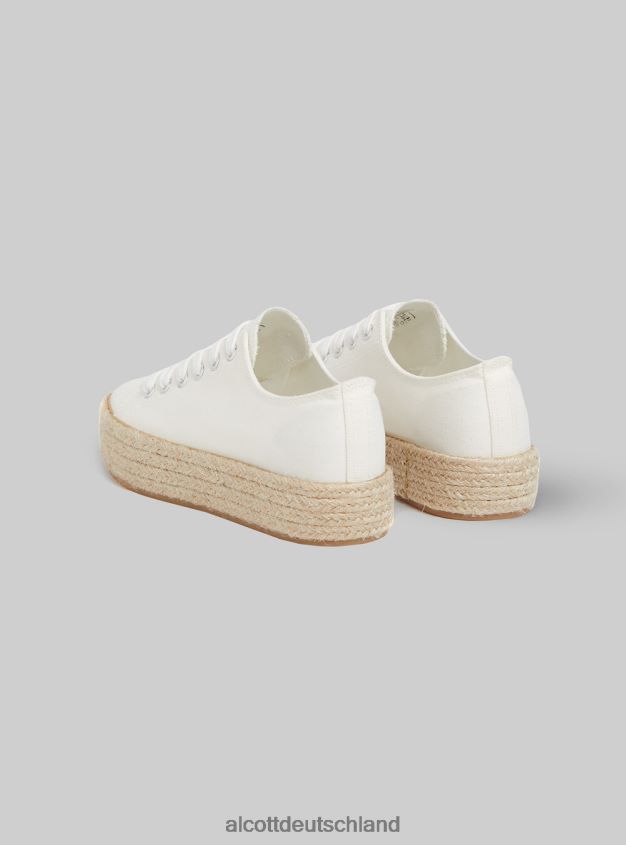 Schuhe de Alcott Frauen Sneakers mit Bastsohle wh2 weiß 88J68R383