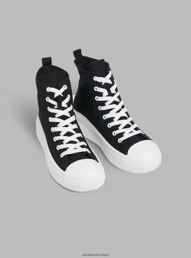 Schuhe de Alcott Frauen Turnschuhe auf Stivaletto mit Plattform wh2 weiß 88J68R88