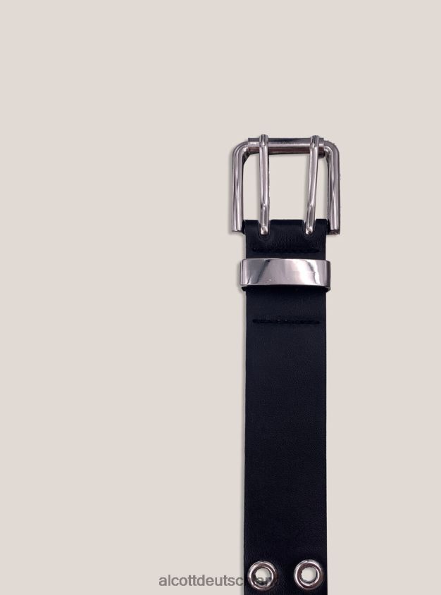 Zubehör de Alcott Frauen Gürtel in Lederoptik mit Metallösen bk1 schwarz 88J68R231