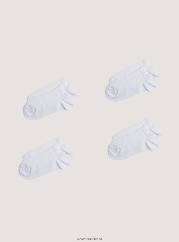 Zubehör de Alcott Frauen Set mit 4 Paar einfarbigen Socken bk1 schwarz 88J68R526