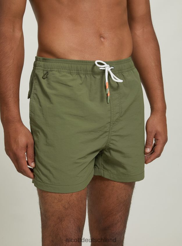 Kleidung de Alcott Männer Badeanzug mit Stickerei und Gesäßtasche fgn3 fluo hellgrün 88J68R1052