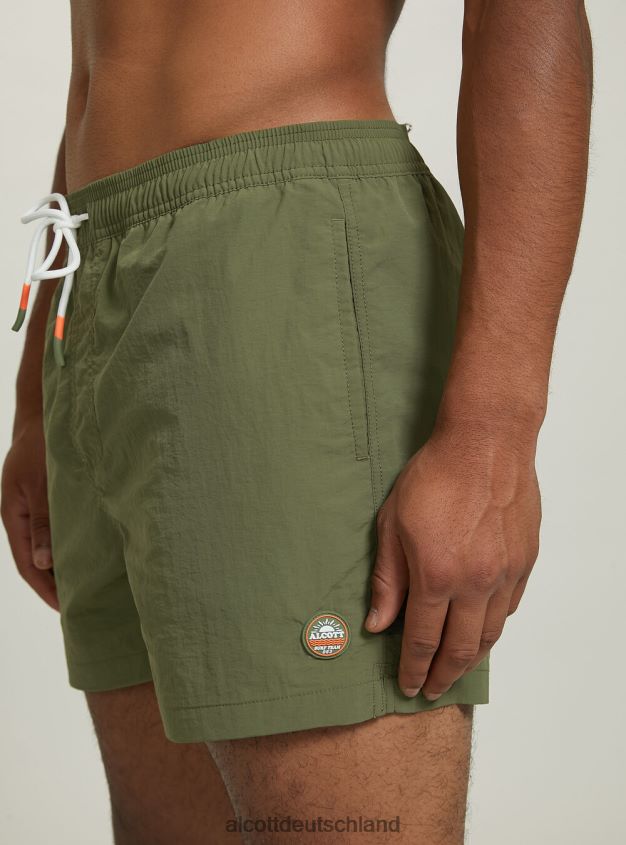 Kleidung de Alcott Männer Badeanzug mit Stickerei und Gesäßtasche fgn3 fluo hellgrün 88J68R1052