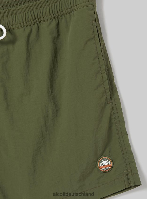 Kleidung de Alcott Männer Badeanzug mit Stickerei und Gesäßtasche fgn3 fluo hellgrün 88J68R1052