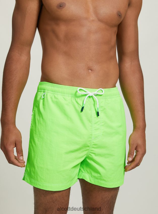 Kleidung de Alcott Männer Badeanzug mit Stickerei und Gesäßtasche fgn3 fluo hellgrün 88J68R1077