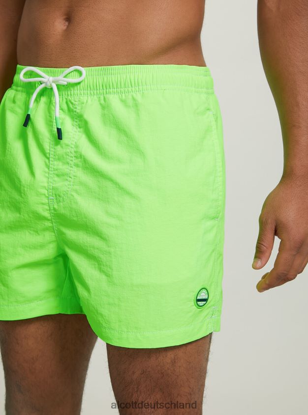 Kleidung de Alcott Männer Badeanzug mit Stickerei und Gesäßtasche fgn3 fluo hellgrün 88J68R1077