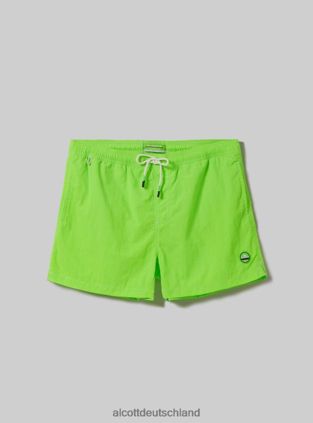 Kleidung de Alcott Männer Badeanzug mit Stickerei und Gesäßtasche fgn3 fluo hellgrün 88J68R1077