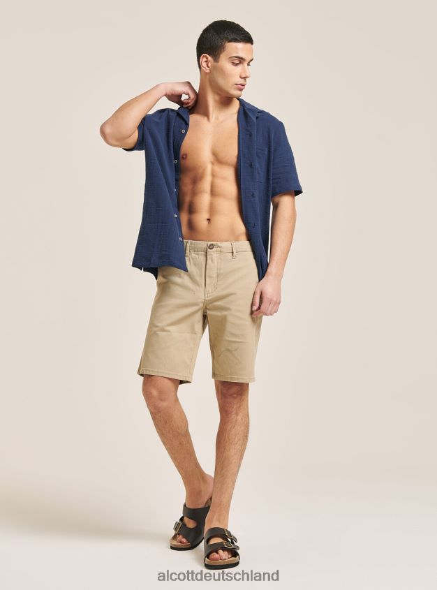 Kleidung de Alcott Männer Camicia Collo Bowling in Misto Con Taschino wh1 naturweiß 88J68R818