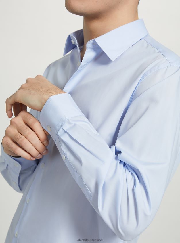 Kleidung de Alcott Männer langärmeliges Shirt azurblau 88J68R1027