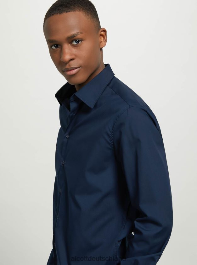 Kleidung de Alcott Männer langärmeliges Shirt azurblau 88J68R1187