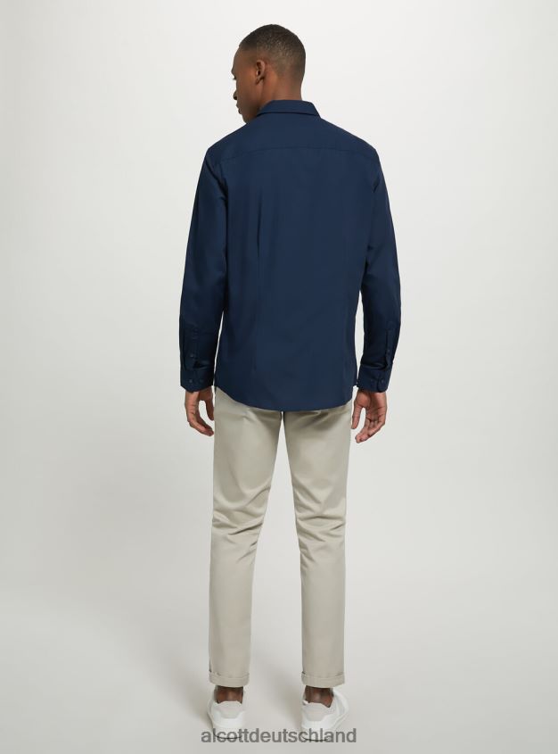 Kleidung de Alcott Männer langärmeliges Shirt azurblau 88J68R1187