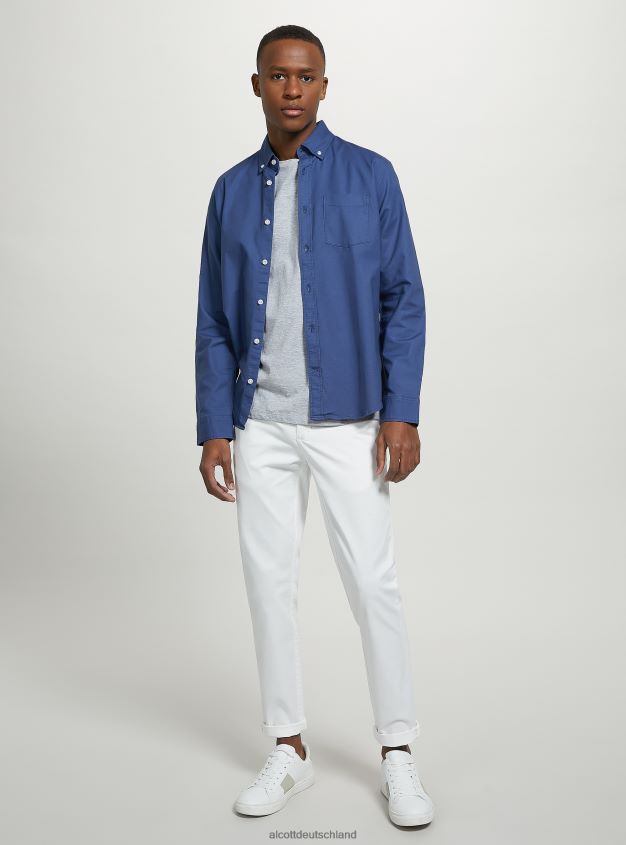 Kleidung de Alcott Männer Chinohose aus Stretch-Baumwolltwill c2201 blau 88J68R965