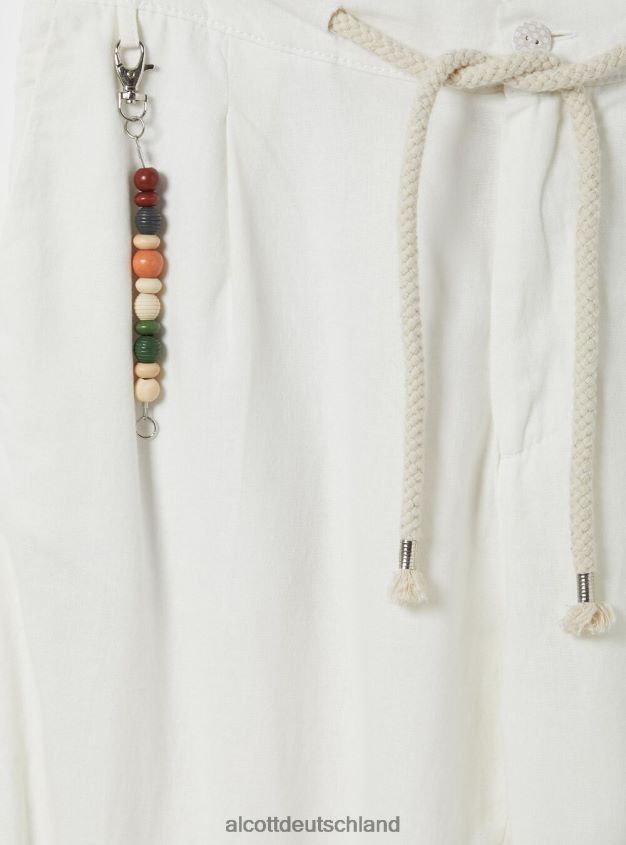 Kleidung de Alcott Männer Hose aus Leinenmischung mit Kordelzug in der Taille bg2 beige mittel 88J68R611