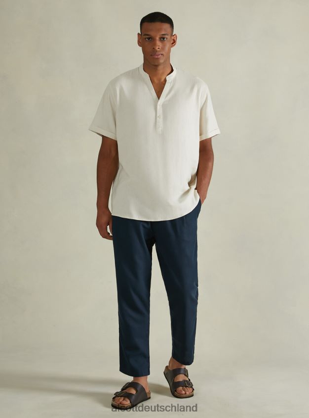 Kleidung de Alcott Männer Hose aus Leinenmischung mit Kordelzug in der Taille bg2 beige mittel 88J68R831