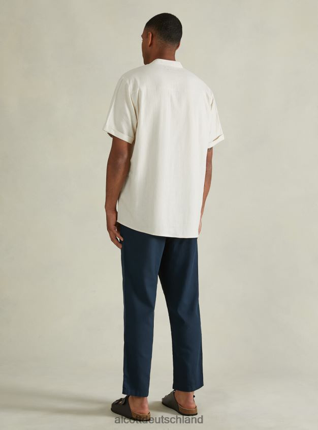 Kleidung de Alcott Männer Hose aus Leinenmischung mit Kordelzug in der Taille bg2 beige mittel 88J68R831