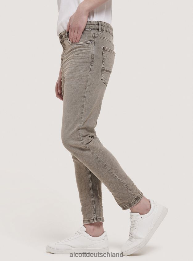 Kleidung de Alcott Männer Hose aus Stretch-Twill-Baumwolle Schwarz 88J68R1119