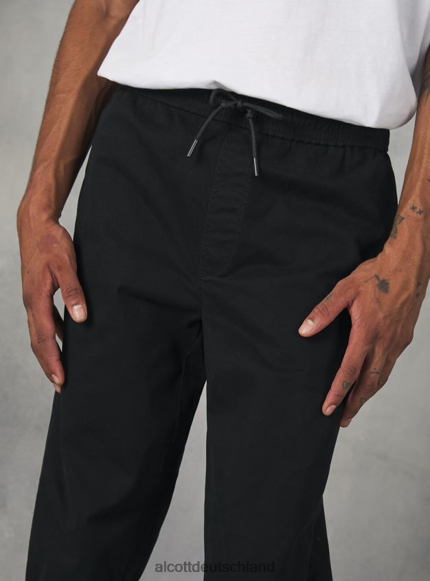 Kleidung de Alcott Männer Jogginghose aus Baumwolle mit elastischem Band und Kordelzug ky2 kaky mittel 88J68R895