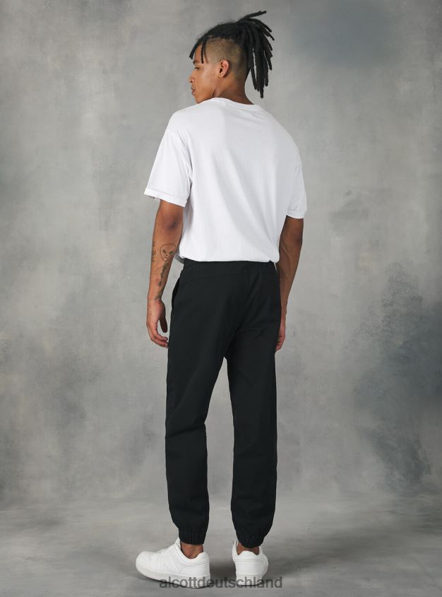 Kleidung de Alcott Männer Jogginghose aus Baumwolle mit elastischem Band und Kordelzug ky2 kaky mittel 88J68R895