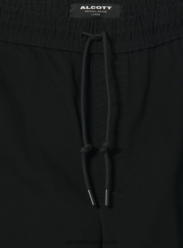 Kleidung de Alcott Männer Jogginghose aus Baumwolle mit elastischem Band und Kordelzug ky2 kaky mittel 88J68R895